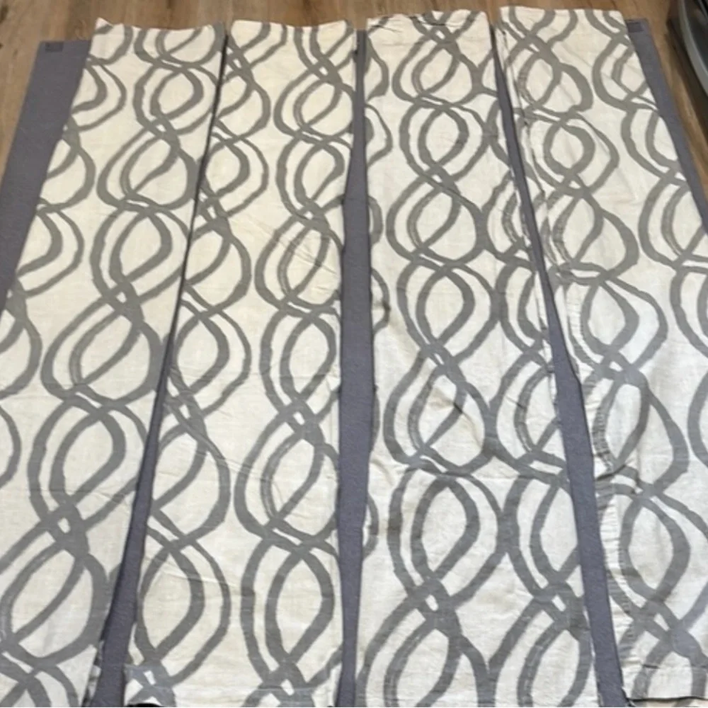 WEST ELM Scribble Curtain Set